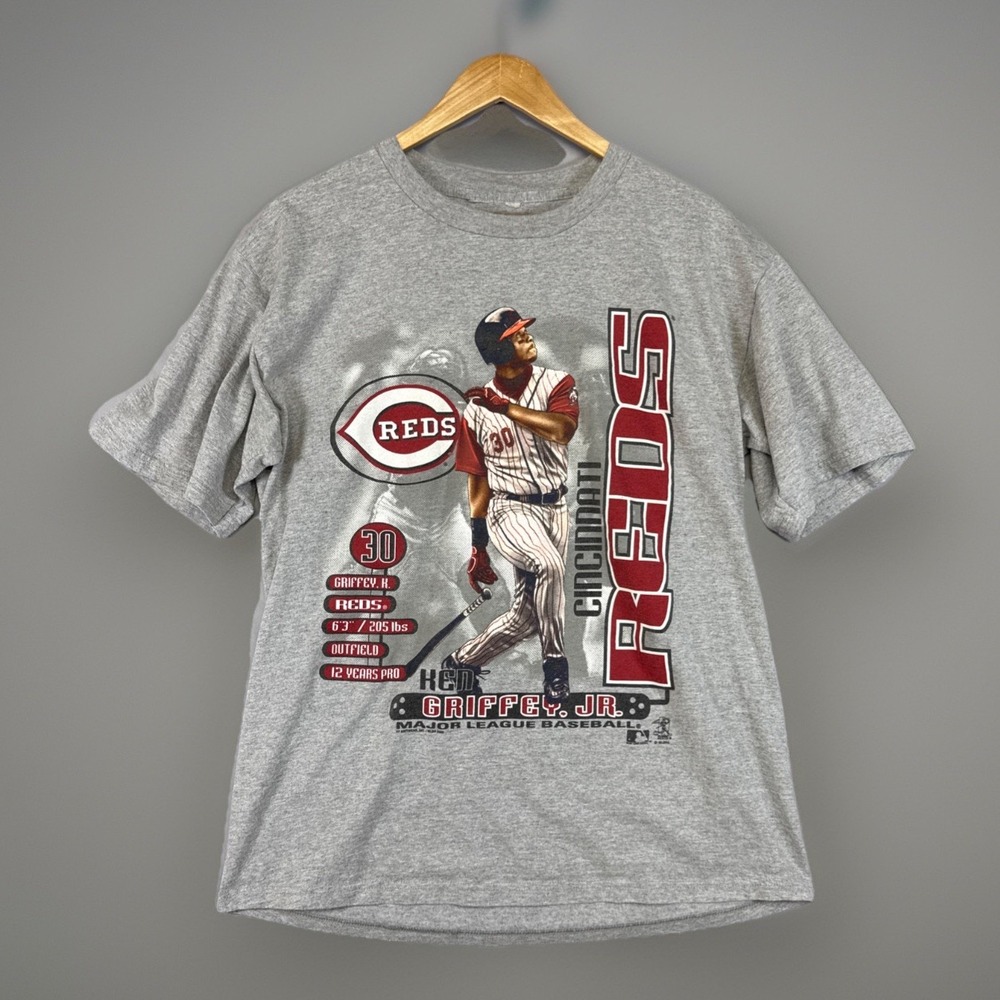 Vintage CSA Ken‎ Griffey Jr T-Shirt Men XL Cincinnati Reds Rare Y2K 2000